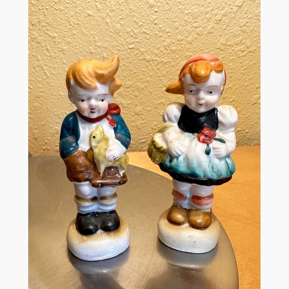 Occupied Japan Boy & Girl Salt & Pepper